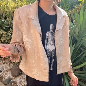 Miss Dorby Petite Cream Embroidered Evening Jacket